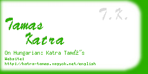 tamas katra business card